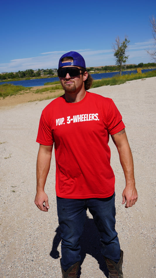 Red ‘Yup. 3-Wheelers.’ T-Shirt